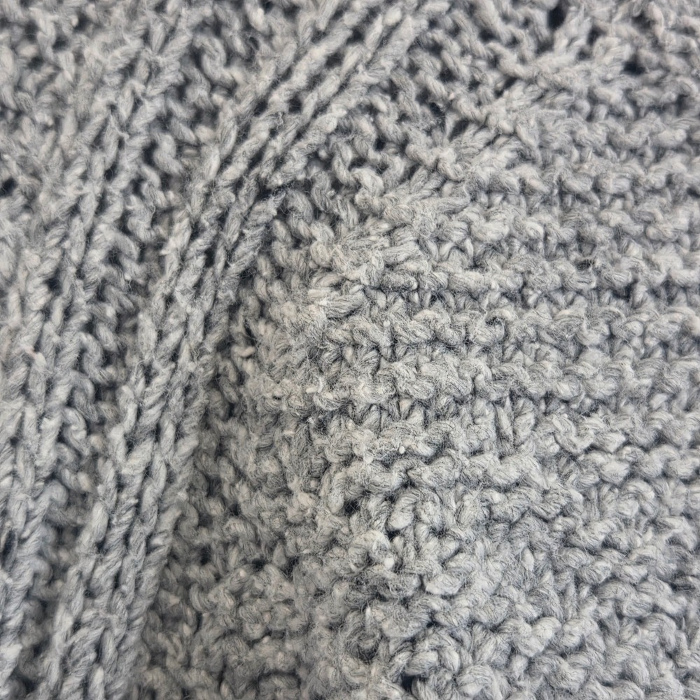 Prana Womens Grey Organic Cotton Blend‎ Textured Raglan Knit Sweater Size M - Picture 7 of 9